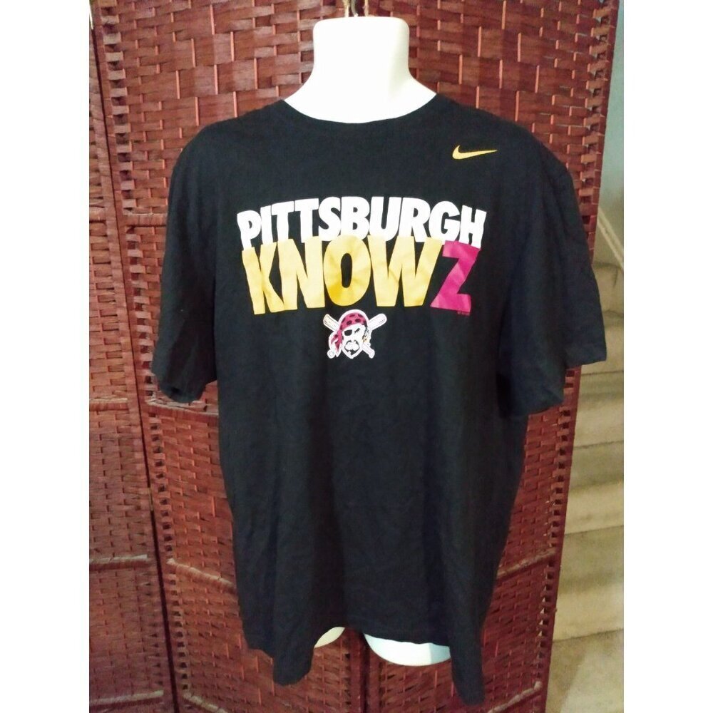 Nike Pittsburgh Pirates T Shirt Pittsburgh Knowz Mens XL MLB Baseball